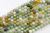 Natural High Quality Jade, High Quality in Faceted Round, 4-14mm Gemstone Beads