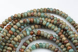 Natural AFRICAN OPAL smooth roundel sizes 6mm, 8mm, 10mm, 12mm- Full 15.5 Inch Strand Smooth Gemstone Beads