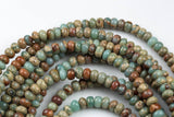 Natural AFRICAN OPAL smooth roundel sizes 6mm, 8mm, 10mm, 12mm- Full 15.5 Inch Strand Smooth Gemstone Beads