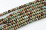 Natural AFRICAN OPAL smooth roundel sizes 6mm, 8mm, 10mm, 12mm- Full 15.5 Inch Strand Smooth Gemstone Beads