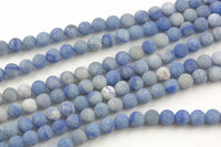 Natural Blue Aventurine Beads Matte Round High Quality, 4mm, 6mm, 8mm, 10mm, 12mm -Full Strand 15.5 inch Strand Gemstone Beads