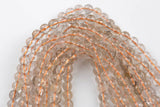 Natural Angel Hair Rutilated Quartz, High Quality in Faceted Round- 6mm, 8mm 10mm, 12mm, 14mm, 16mm- A High Quality! AAA Quality