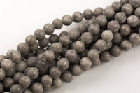 Natural Gray Mai Jasper High Quality in Matte Round AAA Quality Gemstone Beads