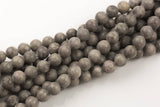 Natural Gray Mai Jasper High Quality in Matte Round AAA Quality Gemstone Beads