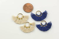 2pcs/10pcs Fan Tassels Small Round. Perfect for earrings or pendants - 20*28mm