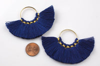 NEW COLORS!! BEAUTIFUL Fan Tassels on Brass Findings. Perfect for earrings or pendants! One pair per order- 34mm