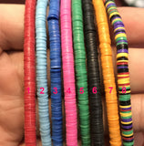 4mm BEAUTIFUL AFRICAN VINYL Heishi beads 4mm selection