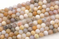 Natural Phoenix Agate- Matte Round sizes. 4mm, 6mm, 8mm, 10mm, 12mm, 14mm Gemstone Beads