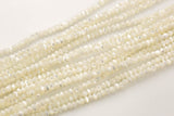 Gorgeous Mother of Pearl, High Quality in Irregular Roundels-4mm and 6mm- Full 16 inch strand-