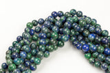 Chrysocolla , High Quality in Round- 6mm, 8mm, 10mm, 12mm, 14mm- Full 16 Inch strand AAA Quality Smooth Gemstone Beads