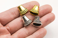 6 Bead Caps / Cone 14mm x 15mm- 1-1282