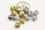 40 PEWTER BEADS 6x6mm- 29-10739