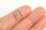 110 PEWTER 2 Hole Spacer BEADS 2x11mm- 35-3516