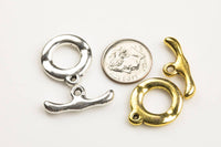 4Pairs PEWTER Toggles 18x25mm- 39-9129