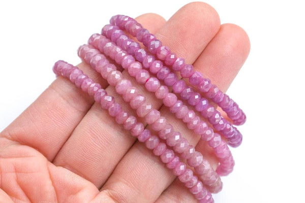 Natural Ruby strechy bracelet AA quality, 7 inches, one size fits all 5-6mm- Stackable Bracelets AAA Quality Gemstone Beads