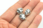 5 Bean Shaped Nugget PEWTER BEADS 12x15mm- 73-9588