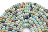 Natural AMAZONITE MATT roundel sizes 6mm, 8mm, 10mm, 14mm- Full 15.5 Inch Strand Gemstone Beads