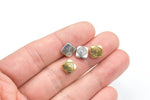 18 Square PEWTER BEADS 8mm- 104-10657