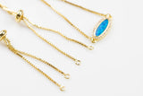 Gold Box Slider Chains - Bracelet or Necklace Connector Chain-Attach a connector in middle- 1 size fits all
