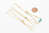 Gold Box Slider Chains - Bracelet or Necklace Connector Chain-Attach a connector in middle- 1 size fits all