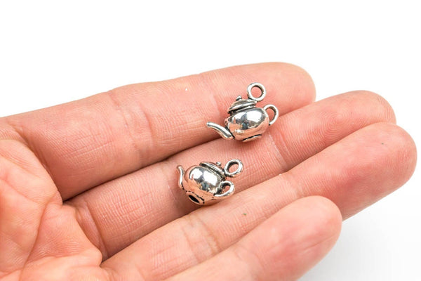 5 Teapot Charms 13x18mm- 202-12630