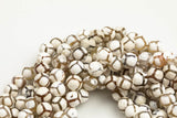 Dzi Beads Faceted Round Beads. A Quality Full Strand 8mm, 10mm, 12mm -Full Strand 15.5 inch Strand