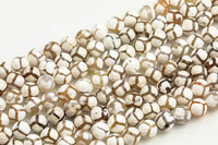 Dzi Beads Faceted Round Beads. A Quality Full Strand 8mm, 10mm, 12mm -Full Strand 15.5 inch Strand