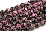 Natural Dzi Purple Color Beads Faceted Round Beads. A Quality Full Strand 8mm, 10mm, 12mm -Full Strand 15.5 inch Strand Gemstone Beads