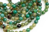 Green Rose Fire Agate- High Quality in Faceted Round- 4mm, 6mm, 8mm, 10mm, 12mm