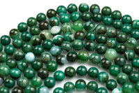 Green Banded Agate- High Quality in Smooth Round- 4mm, 6mm, 8mm, 10mm, 12mm