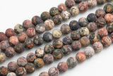 Natural Leopard Skin Jasper, High Quality in Matte Round- 6mm, 8mm, 10mm, 12mm- Full 15.5 Inch Strand AAA Quality AAA Quality Gemstone Beads