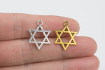 18 Star of David Charms 16x22mm 220-17366