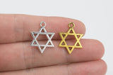 18 Star of David Charms 16x22mm 220-17366