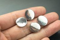 7 Flat Oval Twisty PEWTER SPACER BEADS 15x13mm 242-10220