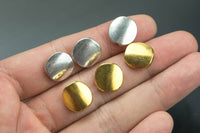 8 coin PEWTER SPACER BEADS 12mm 248-9523