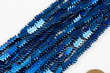 Blue Metallic HEMATITE Beads. Arrow Beads 7*10mm. Full Strand 16".