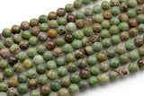 Natural Green Opal Round 4mm, 6mm, 8mm, 10mm, 12mm- Full 15.5 Inch Strand- AAA Quality Smooth Gemstone Beads