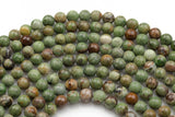 Natural Green Opal Round 4mm, 6mm, 8mm, 10mm, 12mm- Full 15.5 Inch Strand- AAA Quality Smooth Gemstone Beads