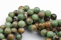 Natural Green Opal Faceted Round 8mm, 10mm, 12mm Gemstone Beads