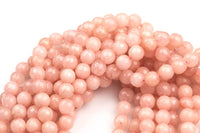 Rose Water Pink- JADE Faceted Round -Full Strand 15.5 inch Strand, 4mm, 6mm, 8mm, 12mm, or 14mm Beads-Full Strand 15.5 inch Strand