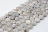 Natural 20mm Puffy Coin Phoenix Agate, High Quality- Full 16 inch Strand Gemstone Beads