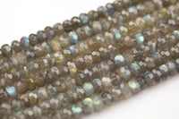 Natural LABRADORITE Beads. High Quality Hand Faceted 7mm or 10mm Faceted Roundel 16" strand AAA Quality Gemstone Beads