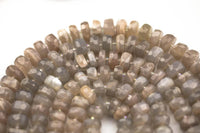 Natural Moonstone Beads. High Quality 12mm and 14mm Large Hand Faceted Roundel 16" strand AAA Quality Gemstone Beads