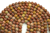 Natural Mohave Blood Agate - High Quality in Round- 4mm, 6mm, 8mm, 10mm, 12mm- Top Quality Smooth Gemstone Beads