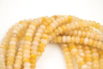 Gorgeous Yellow Jade- High Quality in Faceted Roundel- 4mm, 6mm, 8mm, 10mm, 12mm