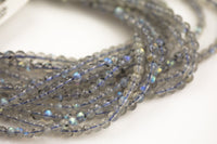 Natural Labradorite Round- Small Size- A quality -Full Strand 15.5 inch Strand-3mm and 4mm- High Quality Smooth Gemstone Beads