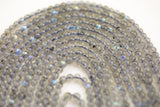 Natural Labradorite Round- Small Size- A quality -Full Strand 15.5 inch Strand-3mm and 4mm- High Quality Smooth Gemstone Beads