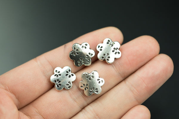 9 Flower Bali Style PEWTER SPACER BEADS 12mm 226-9891