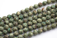 Natural AFRICAN Sea Sediment Jasper Off round Faceted sizes, 4mm, 6mm, 8mm, 10mm, 12mm- Full 15.5 Inch Strand- Wholesale Price Smooth