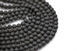 Natural DRUZY AGATE Beads-- Black / Dark Silver- 8mm, 10mm, 12mm. Full 15.5 inch strand Gemstone Beads